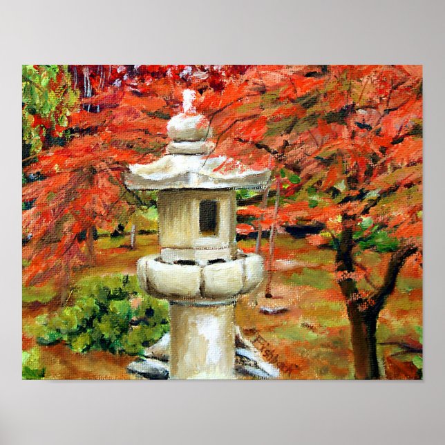 Pôster Jardim Japonês Cênico de St Louis Missouri (Frente)