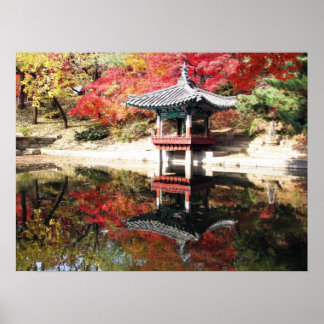 Pôster Jardim Japonês do outono de Seul