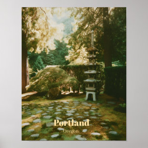 Poster Jardim Japonês, Portland, Oregon Lembrança