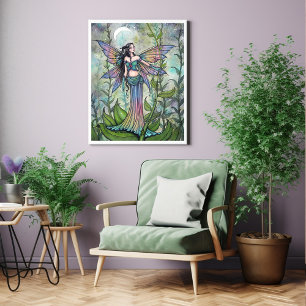 Poster Jardim Mágico Arte de Fantasia de Fada por Molly H