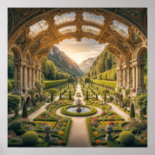 Poster Jardim majestoso no amanhecer - Legalidade arquite