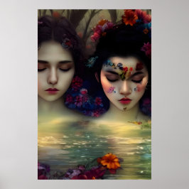 Poster Jardim Místico: Sonhos Florais