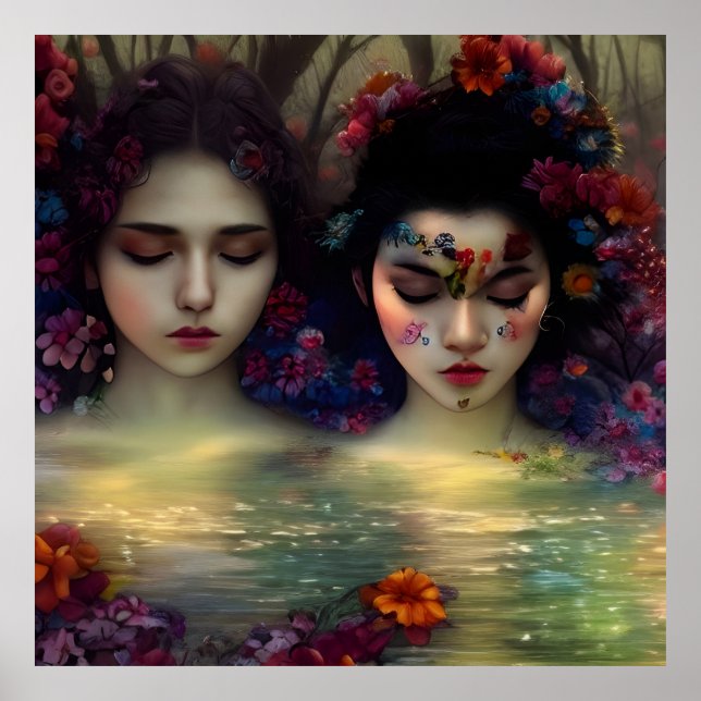 Poster Jardim Místico: Sonhos Florais (Frente)