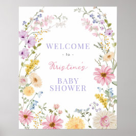 Poster Jardim Pastel Flor de Bebê em Flor Chá de Bebê Boa