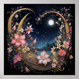 Poster Jardim Romântico ao Luar