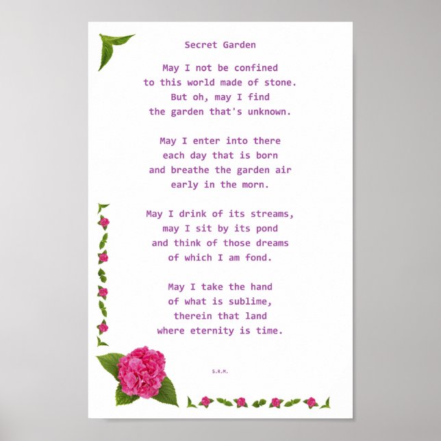 Poster Jardim Secreto (Frente)