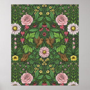 Poster Jardim selvagem em verde
