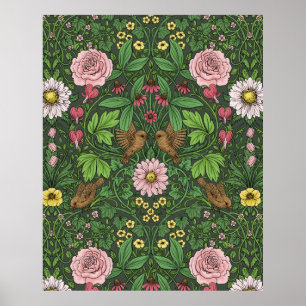 Poster Jardim selvagem em verde