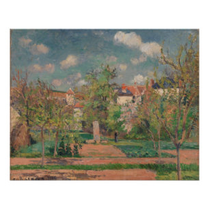 Pôster Jardim sob Luz Solar, Camille PIssarro, 1876