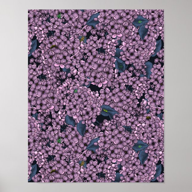 Poster Jardim Violet Lilac (Frente)