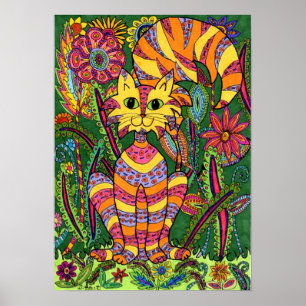 Pôster Jardim Vivid Cat 2