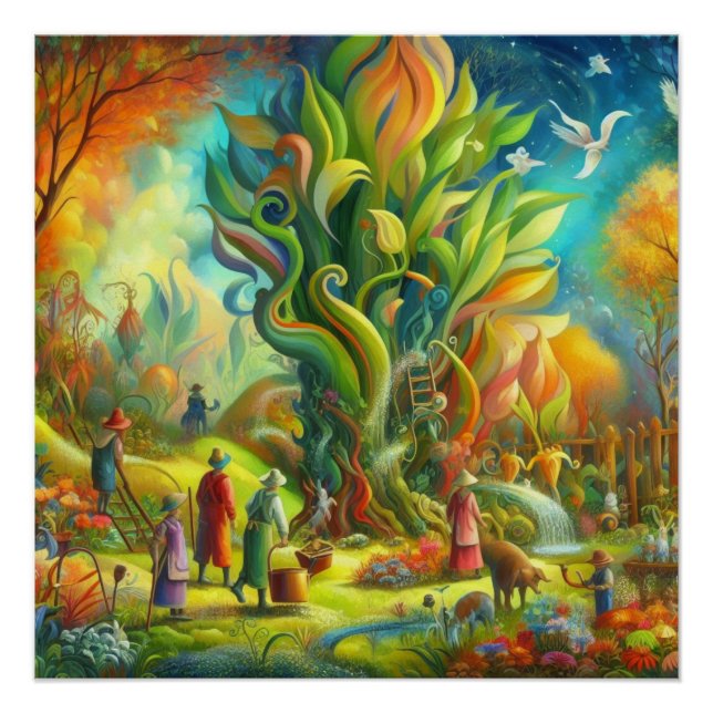 Pôster Jardim Wimsical (Frente)