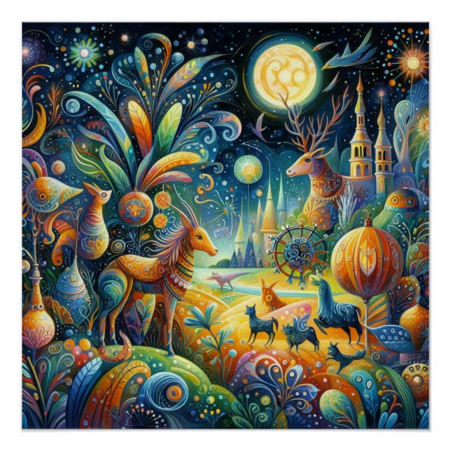 Pôster Jardim Wimsical (Frente)