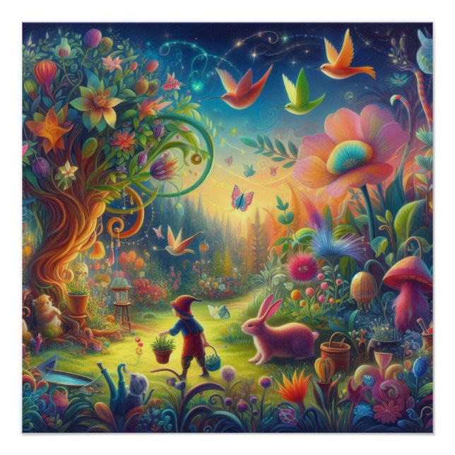 Pôster Jardim Wimsical (Frente)