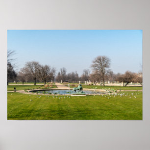 Poster Jardin des Tuileries no inverno - Paris