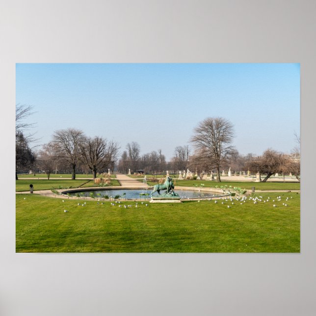Poster Jardin des Tuileries no inverno - Paris (Frente)