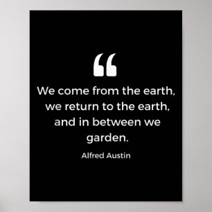 Poster Jardinagem de Fornalha da Flor Terrestre de Quote