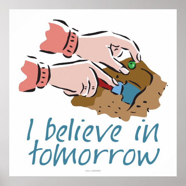 Poster Jardinagem de Sementes de Plantas (Frente)