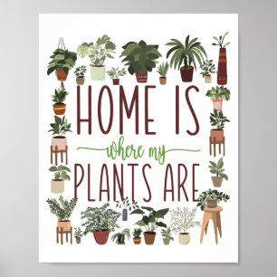 Poster Jardinagem Em Casa É Onde Minhas Plantas Estão