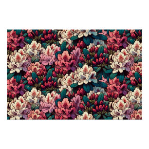 Pôster Jardineiro de Arte Flor Rhododendron
