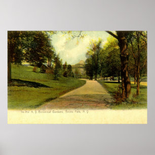 Poster Jardins botânicos, vintage 1905 de Bronx New York