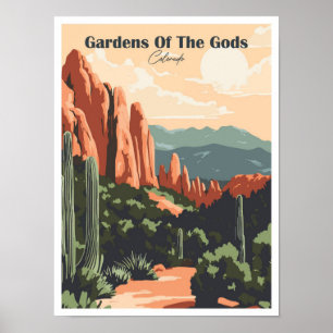 Poster Jardins da ilustração do Viagem do Gods Colorado