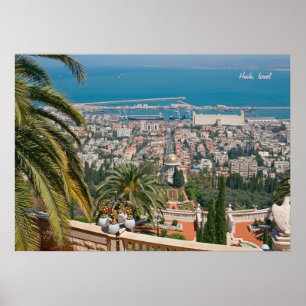 Pôster Jardins de Bahá'í de Haifa