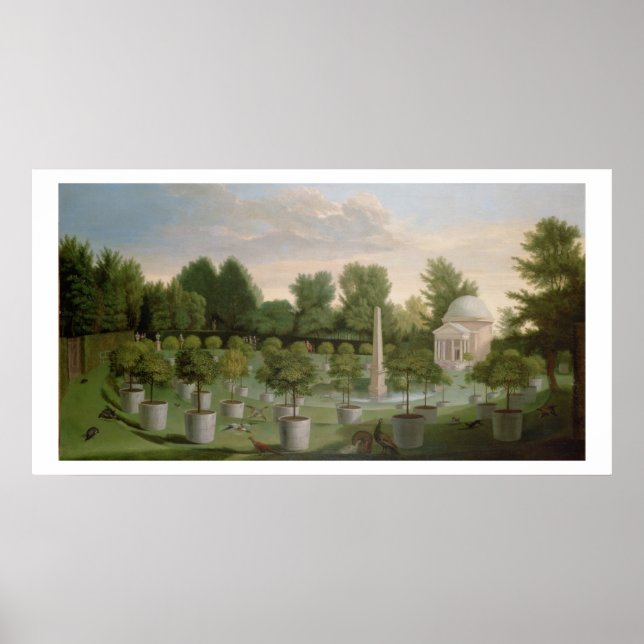 Pôster Jardins de Chiswick House (óleo na canvas) (Frente)