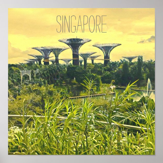 Poster Jardins de Singapura na Baía (Frente)