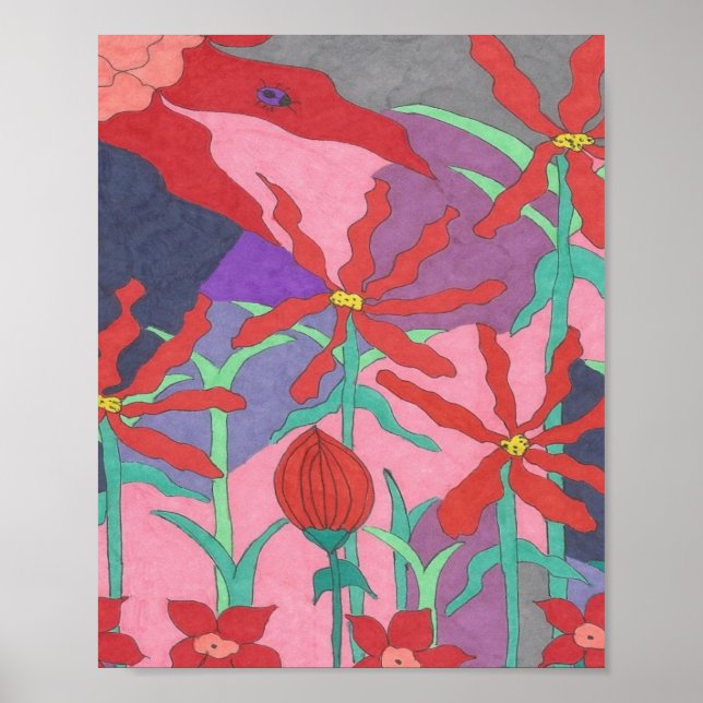 Poster Jardins de Verão à Noite  (Frente)
