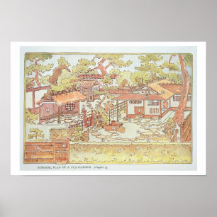Pôster Jardins de Yuan Ming Yuan, Peking, 1783-86 (engrav