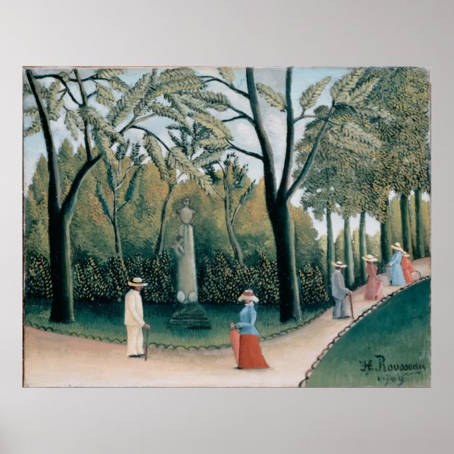 Poster Jardins do Luxemburgo. Monumento a Chopin (Frente)