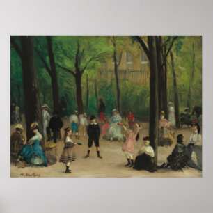 Poster Jardins do Luxemburgo - W J. Glackens Fine Art Pos