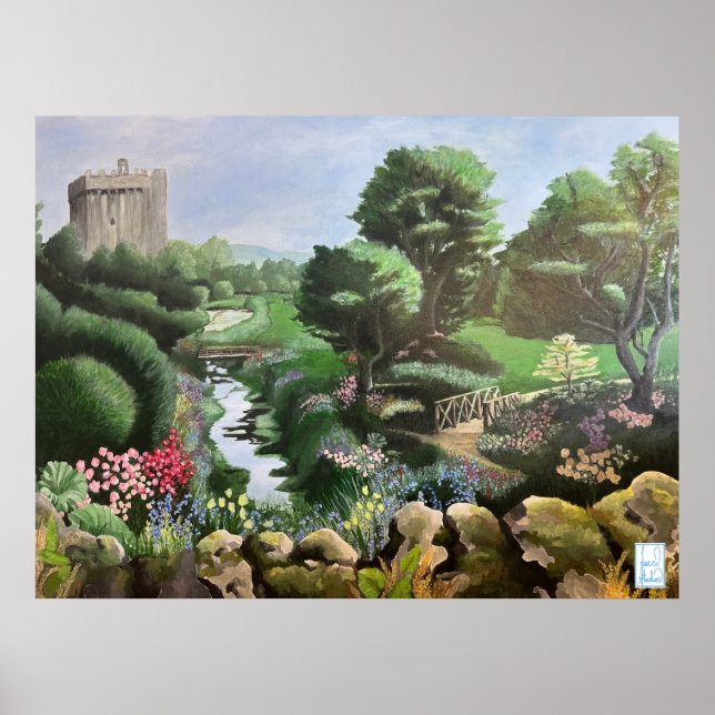 Poster Jardins Magicais da Irlanda do Castelo de Blarney (Frente)