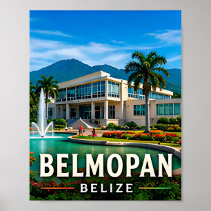 Poster Jardins Tropicais de Belmopã e Beleza Belizenha