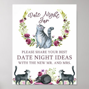 Poster Jarra de Noite de Encontro para Chá de Noiva com T