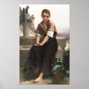 Poster Jarro quebrado Bouguereau-The de William-Adolfo