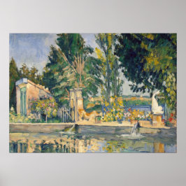 Poster Jas de Bouffan The Pond - Paul Cezanne - c1876