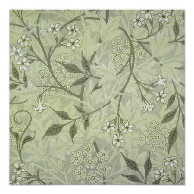 Pôster Jasmim Botânico Vintage Antigo William Morris (Frente)