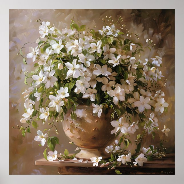 Poster Jasmine em Clay Vase (Frente)