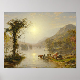 Pôster Jaspe Francis Cropsey - outono no lago Greenwood