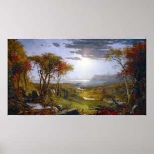Poster Jasper Francis Cropsey Autumn No Rio Hudson