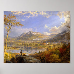 Pôster Jasper Francis Cropsey - Viaduto Starrucca