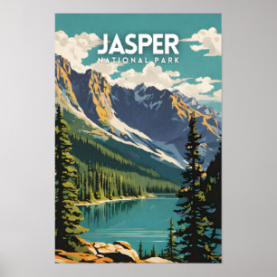 Poster Jasper National Park Nostalgic Viagens vintage Art
