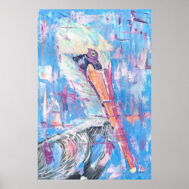 Poster Jasper, o Pelicano Cabeça Grande - Por Apenas Dahl (Frente)