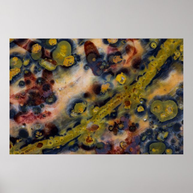 Poster Jasper Oceano close-up abstrato (Frente)