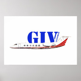 Poster Jato particular luxuoso Gulfstream IV