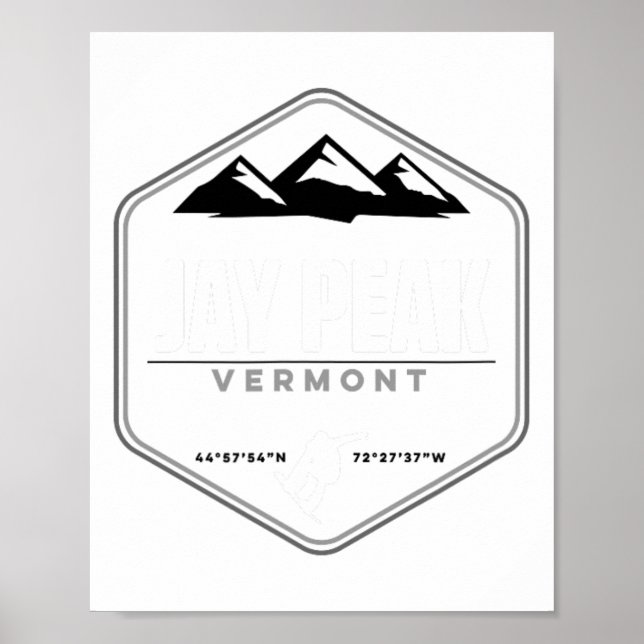 Poster Jay Peak Vermont Snowboard (Frente)