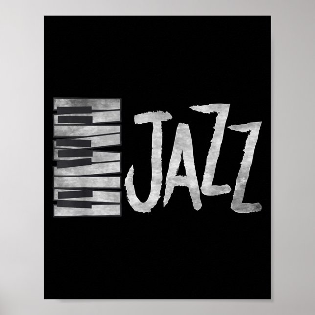 Poster Jazz Ano Keyboard Vintage Anist Musician Gift  (Frente)