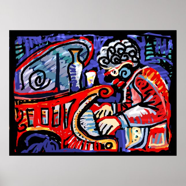 Pôster *Jazz Colorido* (Frente)